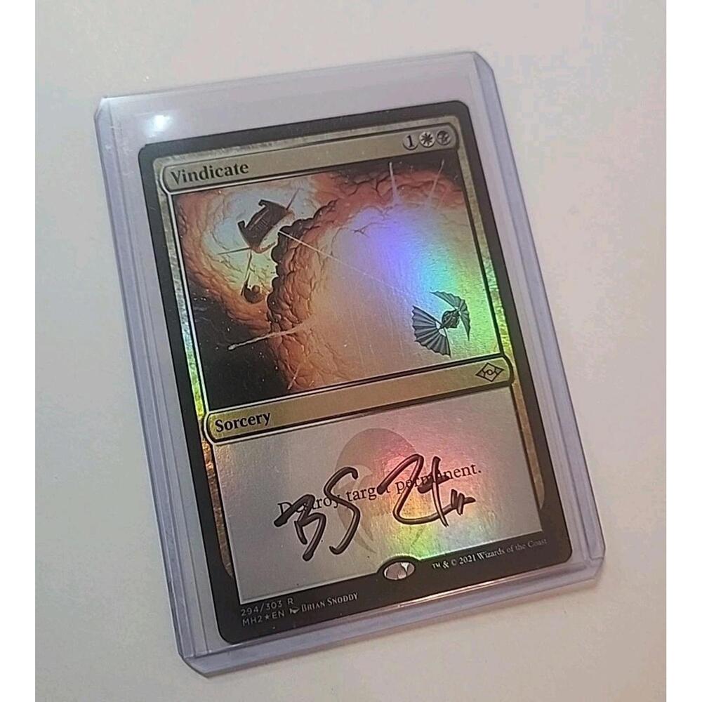 FOIL MTG Masters VINDICATE Artist Signed Star Wars Brian Snoddy Magic Gathering